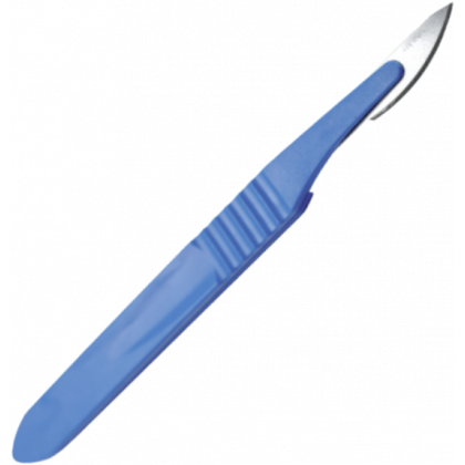 Lot De 2 Scalpels Chirurgicaux Jetables - Manche Plastique & Lame Acier | Bistouris Stériles Usage Unique